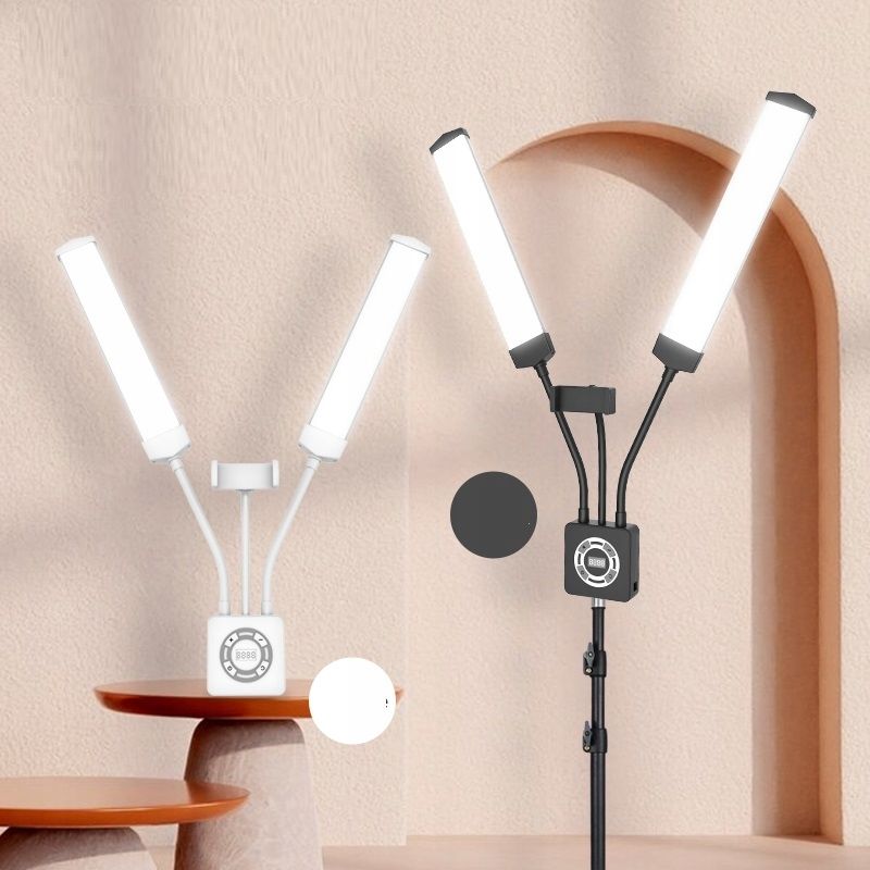 Podwójna Giętka Lampa Led Kosmetyczna Fotograficzna Video 40w + Pilot / M46 / Biały-1
