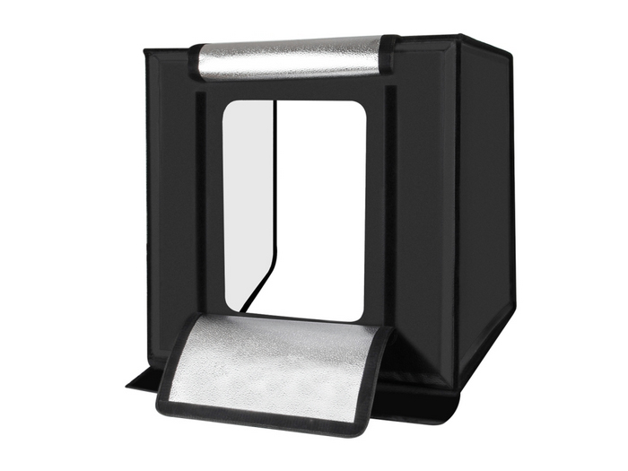PULUZ PU5060EU LED fénydoboz 60 x 60 x 60 cm, fekete, fehér és narancssárga háttérrel-5
