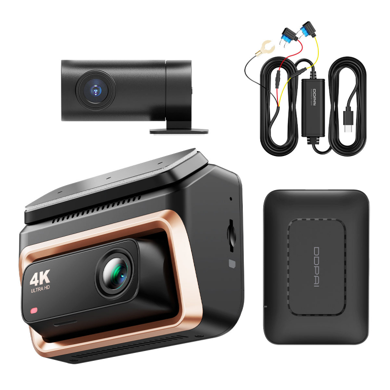 Menetrögzítő kamera + hátsó kamera DDPAI Z60 Pro 4G, 4K, Wi‑Fi, GPS, 3 hüvelykes LCD, fekete-0