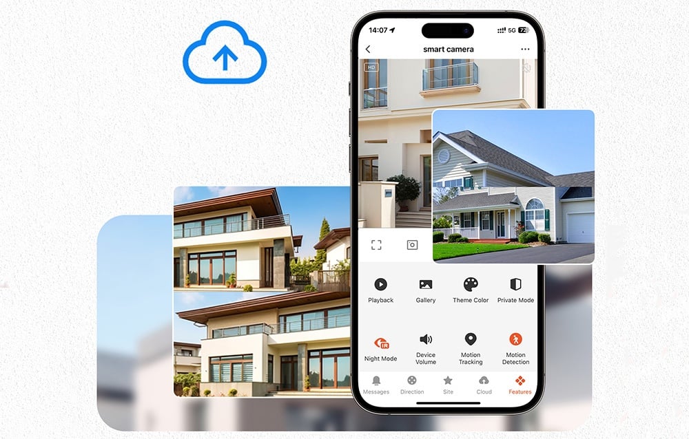 MOES WCM-Q29 Wi-Fi 8 MP-es kettős objektíves IP-kamera-2
