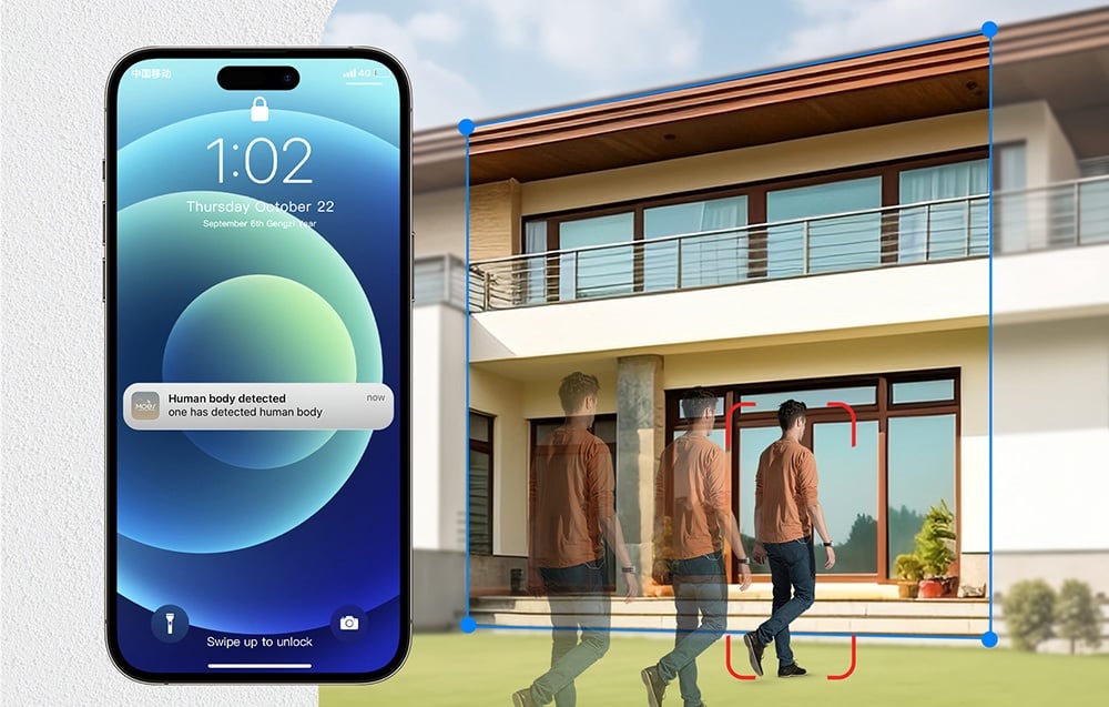 MOES WCM-J10-S kültéri Wi-Fi IP-kamera 4 MP napelemmel-5