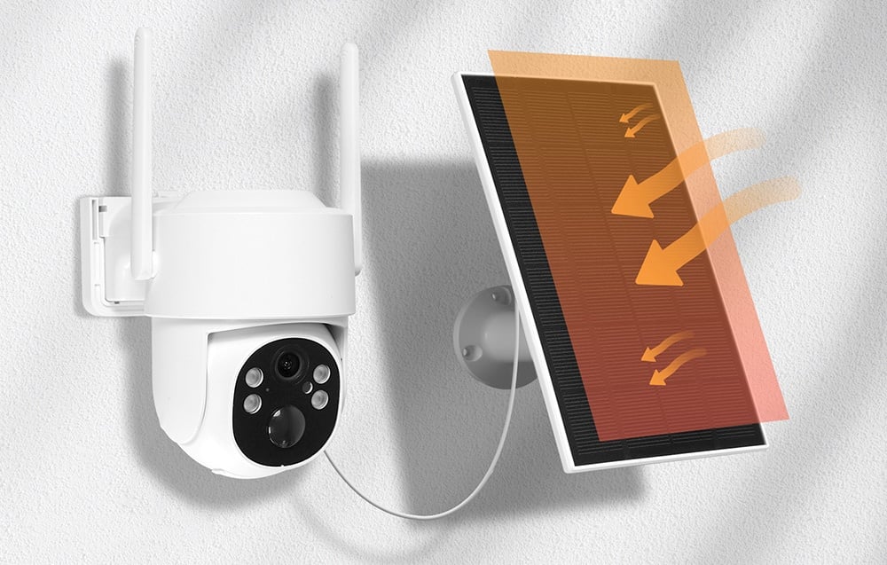 MOES WCM-J10-S kültéri Wi-Fi IP-kamera 4 MP napelemmel-7