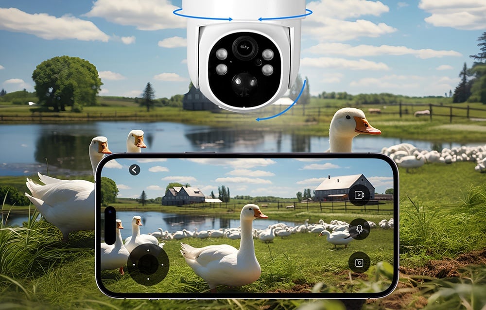 MOES WCM-J10-S kültéri Wi-Fi IP-kamera 4 MP napelemmel-6