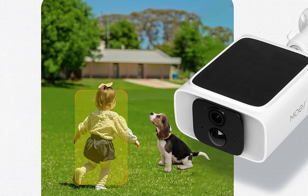 MOES WCM-S26 4 MP-es napelemes Wi-Fi IP-kamera-5