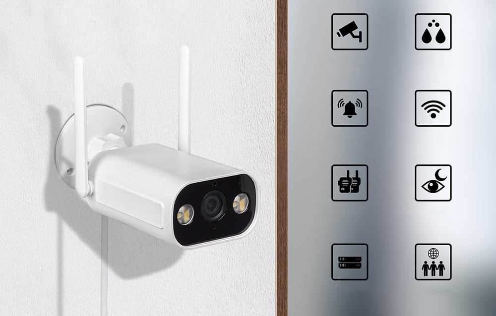 MOES WCM-JD-T1 kültéri Wi-Fi IP-kamera, 3 MP-3