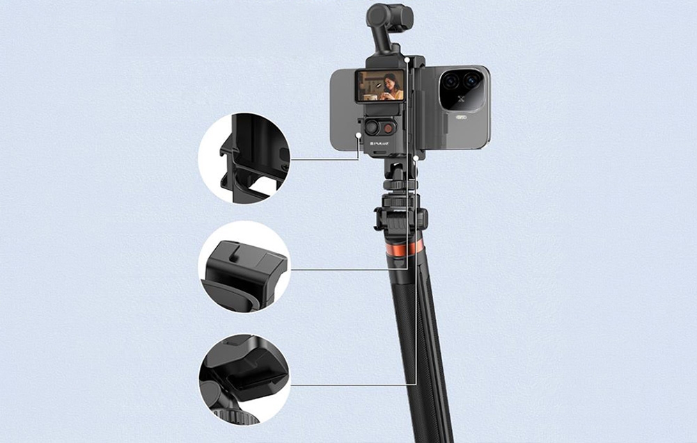 Puluz PU726B adapter DJI OSMO Pocket 3-hoz, 1/4