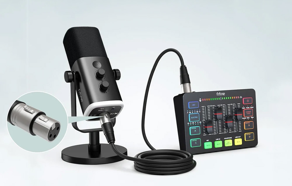Fifine L9C XLR kábel, 180 cm, fekete-3