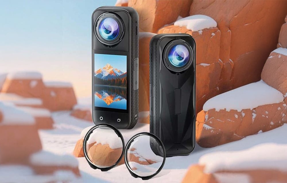 Puluz PU767T lencsevédő Insta360 X5 kamerához, átlátszó-4