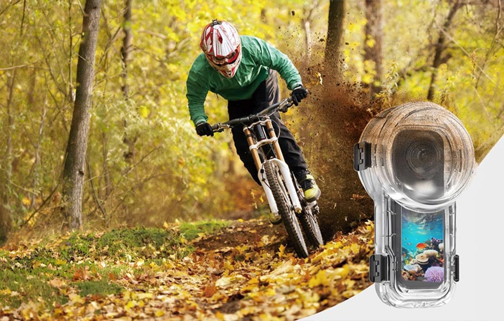 Case Puluz Quick Release 60m Waterproof Diving Case for Insta360 X5 (transparent)-4