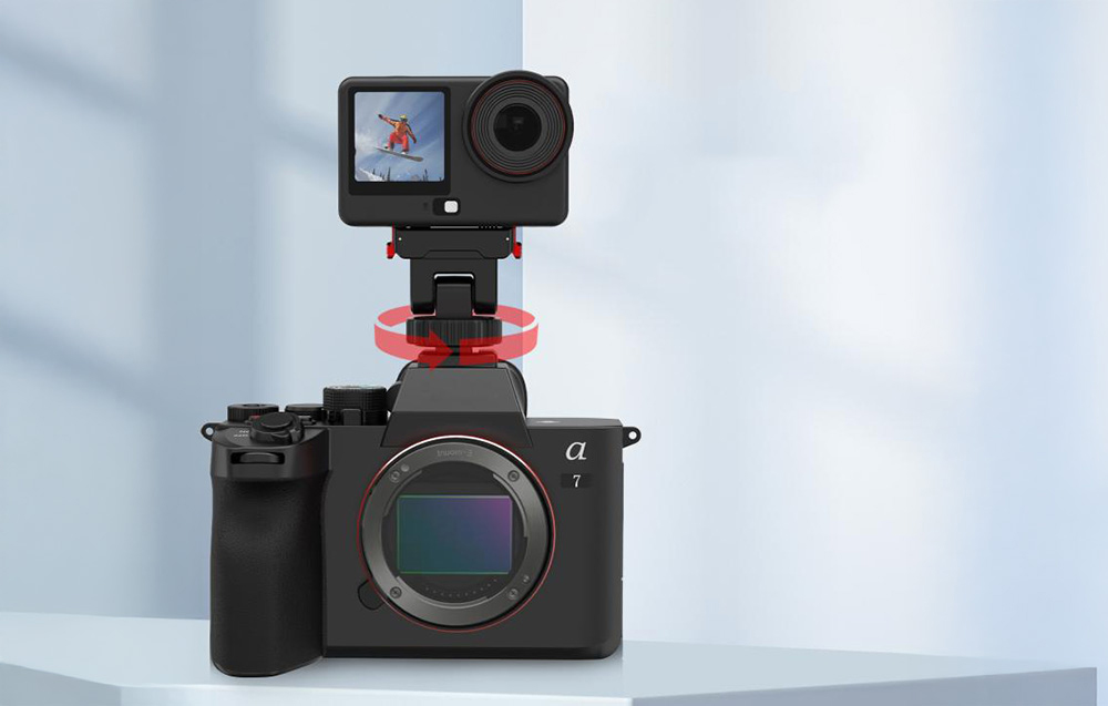 Puluz PU1071B multifunkciós gyorskioldó adapter DJI Osmo Action 6 és Osmo Nano kamerákhoz-4