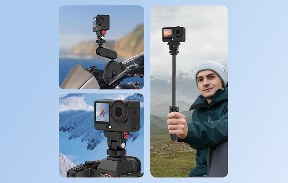 Puluz PU1071B multifunkciós gyorskioldó adapter DJI Osmo Action 6 és Osmo Nano kamerákhoz-6