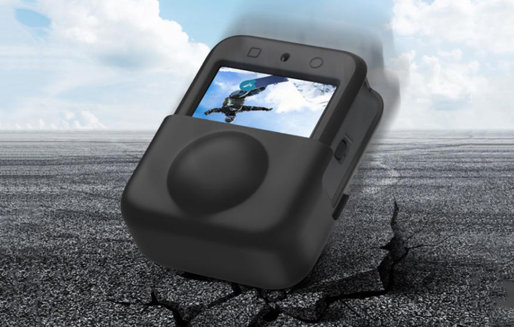 PULUZ PU783H szilikon védőtok lencsevédővel DJI Osmo 360 kamerához, szürke-4