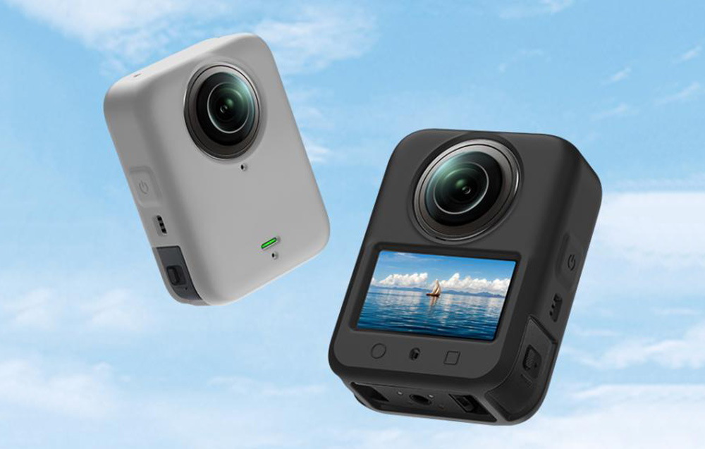 PULUZ PU783H szilikon védőtok lencsevédővel DJI Osmo 360 kamerához, szürke-3
