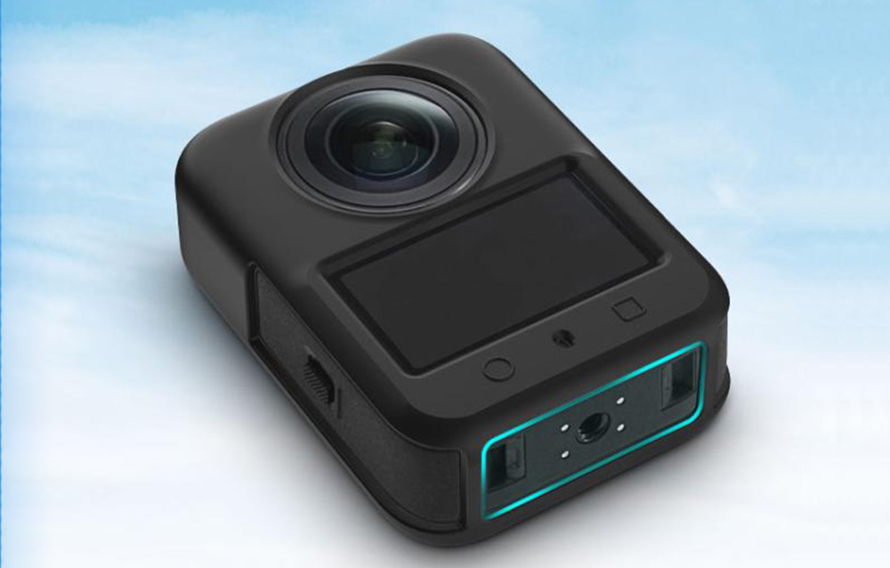 PULUZ PU783H szilikon védőtok lencsevédővel DJI Osmo 360 kamerához, szürke-9