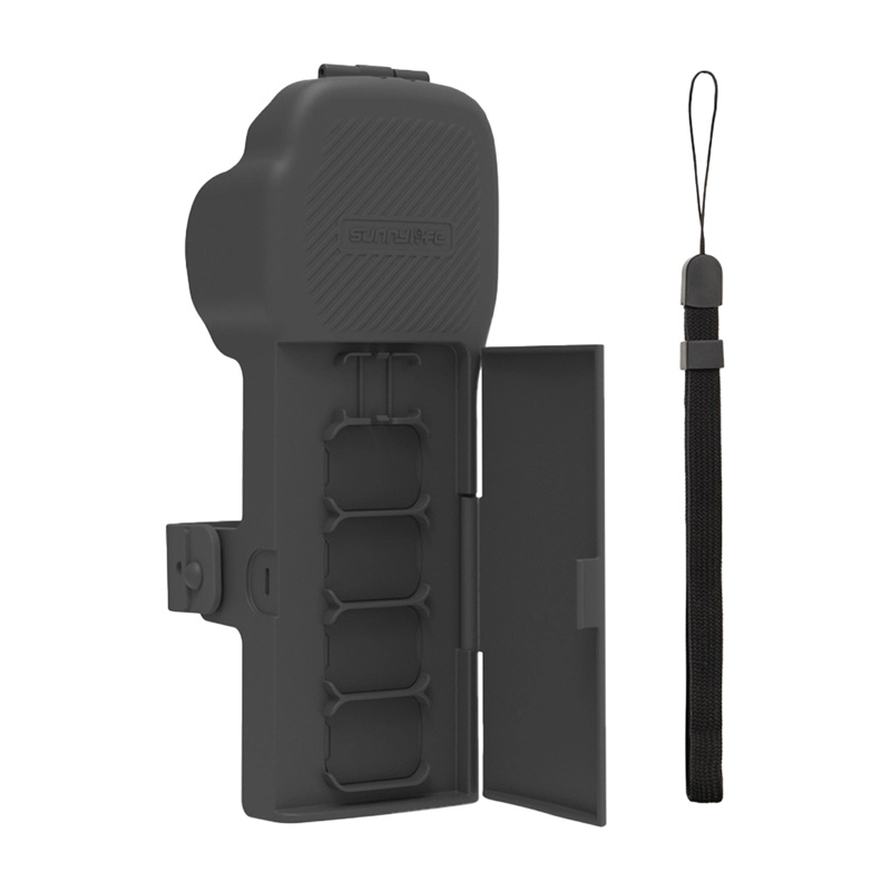 Sunnylife OP3-K019 védőtok pánttal és nyakpánttal DJI Osmo Pocket 3-hoz, szürke-0