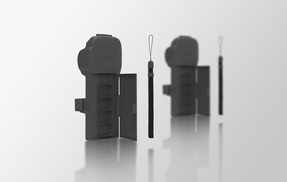 Sunnylife OP3-K019 védőtok pánttal és nyakpánttal DJI Osmo Pocket 3-hoz, szürke-6