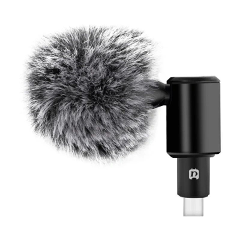 PULUZ PU425 1,5 m USB-C csíptetős mikrofon fekete-0