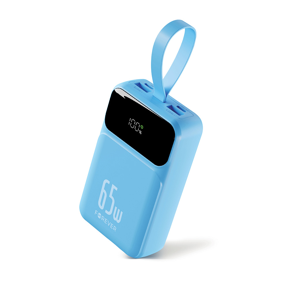 Forever Vibe-TB65 65 W-os 20 000 mAh-s külső akkumulátor, égszínkék powerbank-0