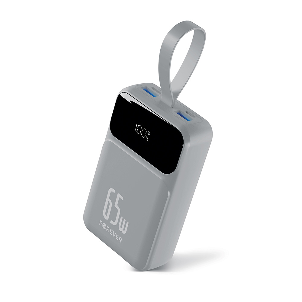 Forever Vibe-TB65 PD QC 65 W 20 000 mAh ezüst külső akkumulátor powerbank-0