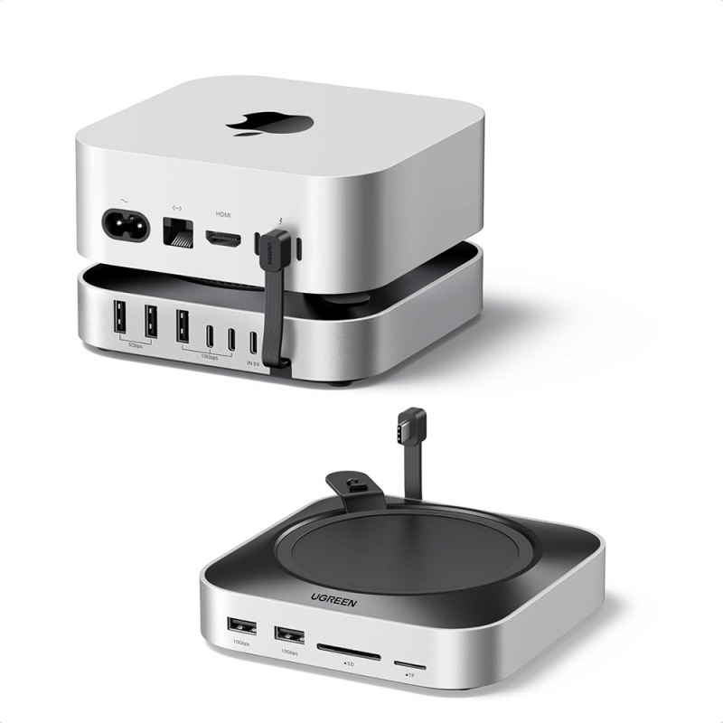 Apple Mac Mini M4 / Pro Szürke UGREEN CM841A (95094) 10 az 1-ben multifunkcionális hub-0