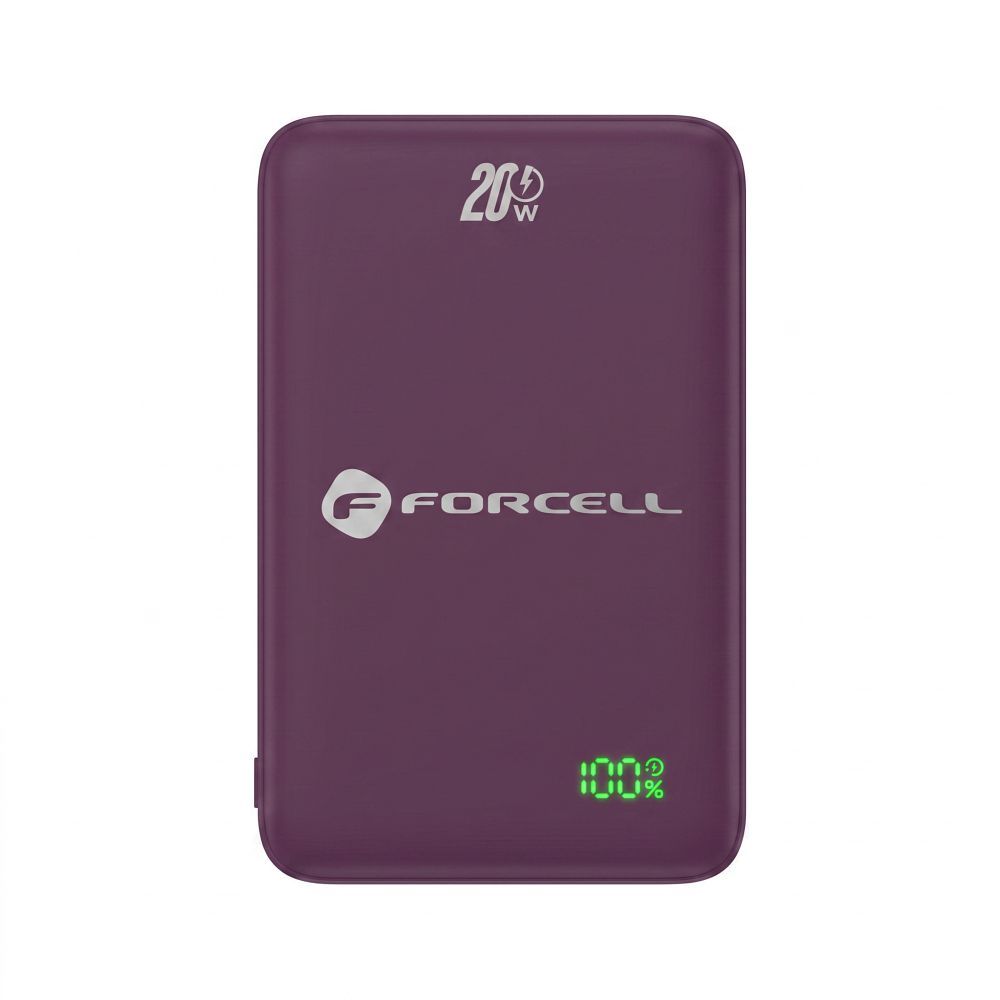 MagSafe-kompatibilis Forcell F-Energy SuperSlim F5K8 gyorstöltő külső akkumulátor QC4.0 PD3.0 15 W 5000 mAh cseresznye powerbank-2