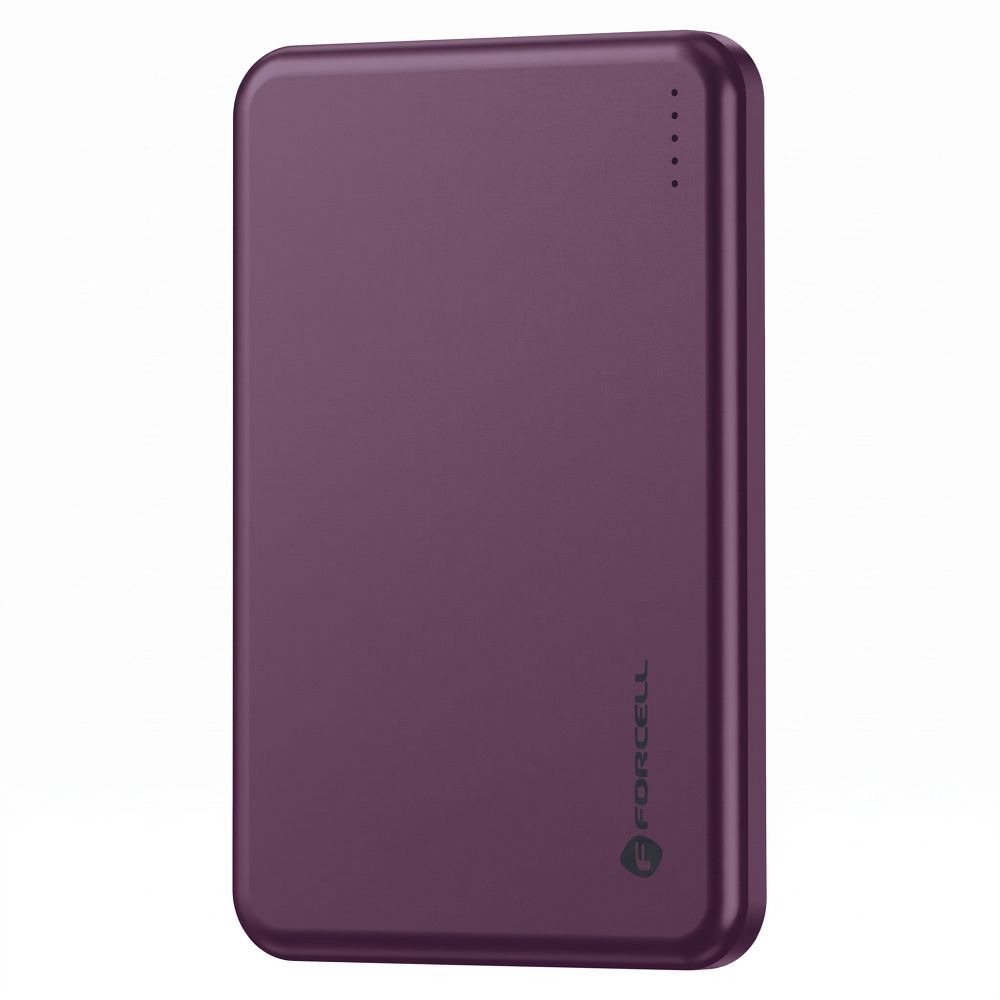Forcell F-Energy Slim F5K9 MagSafe-kompatibilis vezeték nélküli külső akkumulátor 5000 mAh, cseresznyepiros powerbank-7
