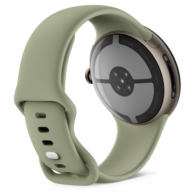 Google Pixel Watch 5 41 mm okosóra, szatén pirit olíva – GA11567-DE okos-3
