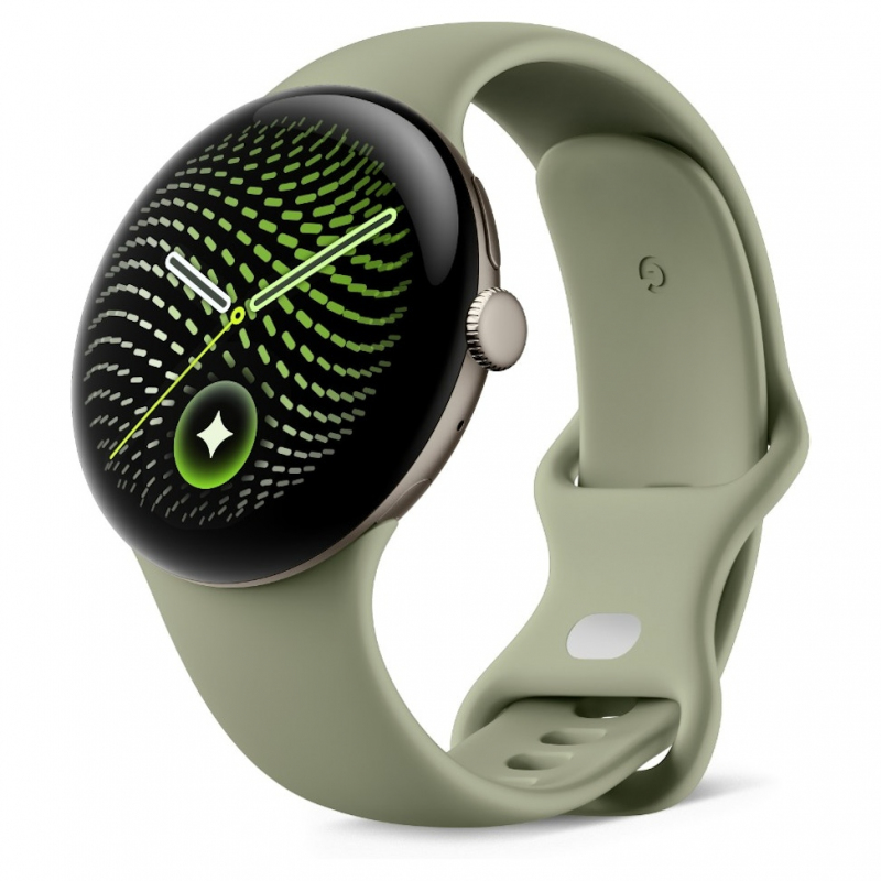 Google Pixel Watch 5 45 mm okosóra, szatén pirit olíva – GA10896-DE-0