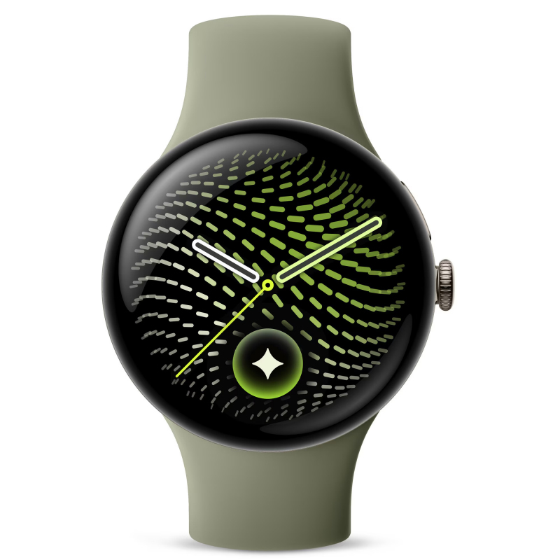 Google Pixel Watch 5 45 mm okosóra, szatén pirit olíva – GA10896-DE-1