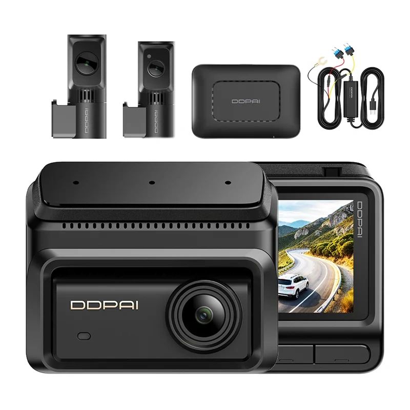 DDPAI Z90T 3 csatornás fedélzeti kamera (4K, GPS, Wi-Fi 6, 3 hüvelykes kijelző)-0
