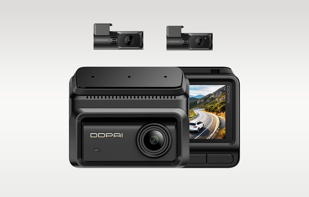 DDPAI Z90T 3 csatornás fedélzeti kamera (4K, GPS, Wi-Fi 6, 3 hüvelykes kijelző)-3