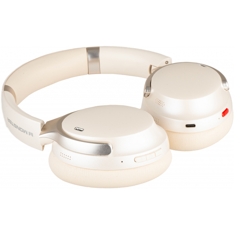 Monster QuiteFit V3 többpontos Bluetooth fejhallgató, fehér-1
