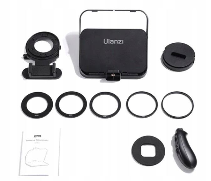 Ulanzi RT02 teleprompter kamerához, telefonhoz és laptophoz Bluetooth távirányítóval, fekete-szürke-13