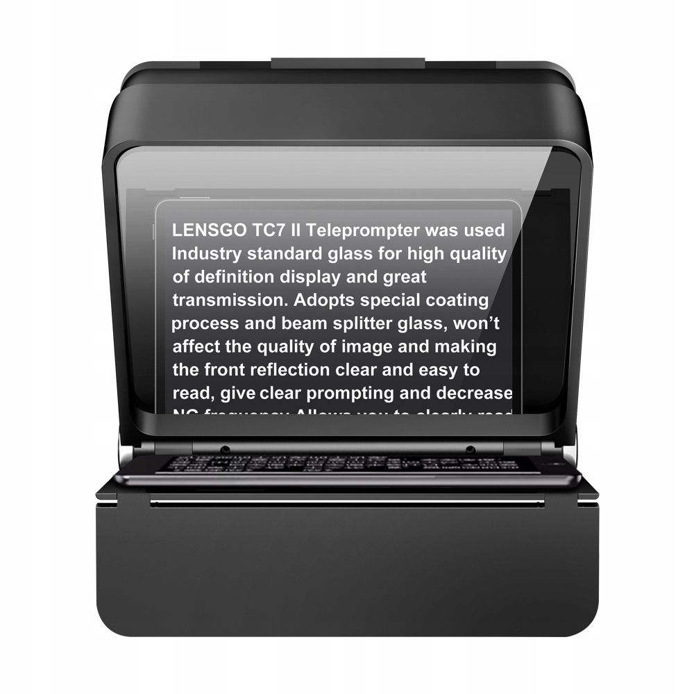LensGo TC7 II Ultimate Kit 2 az 1-ben összehajtható teleprompter fényképezőgéphez és okostelefonhoz, Bluetooth távirányítóval-8