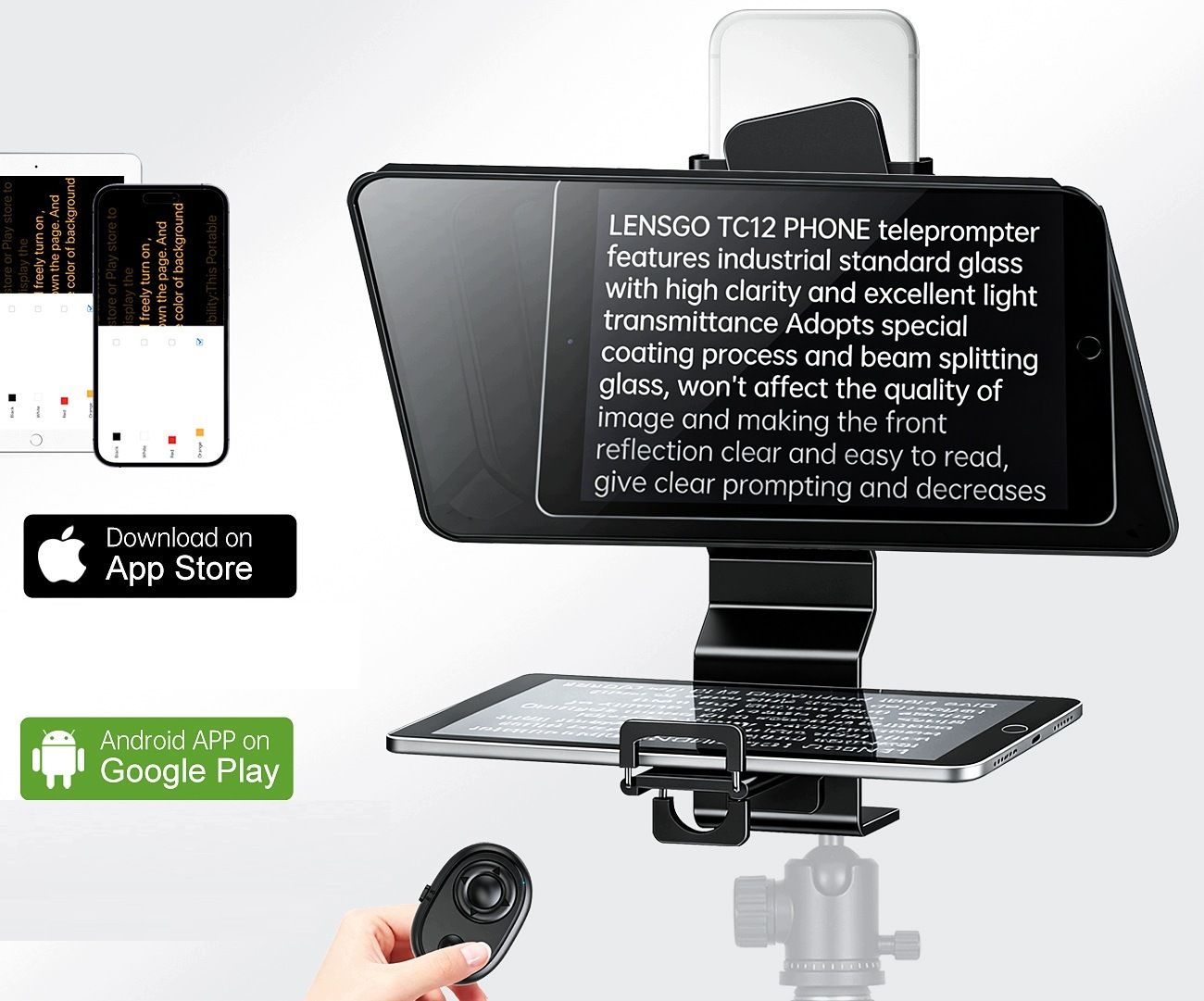 LensGo TC12P teleprompter telefonokhoz és táblagépekhez 12,9