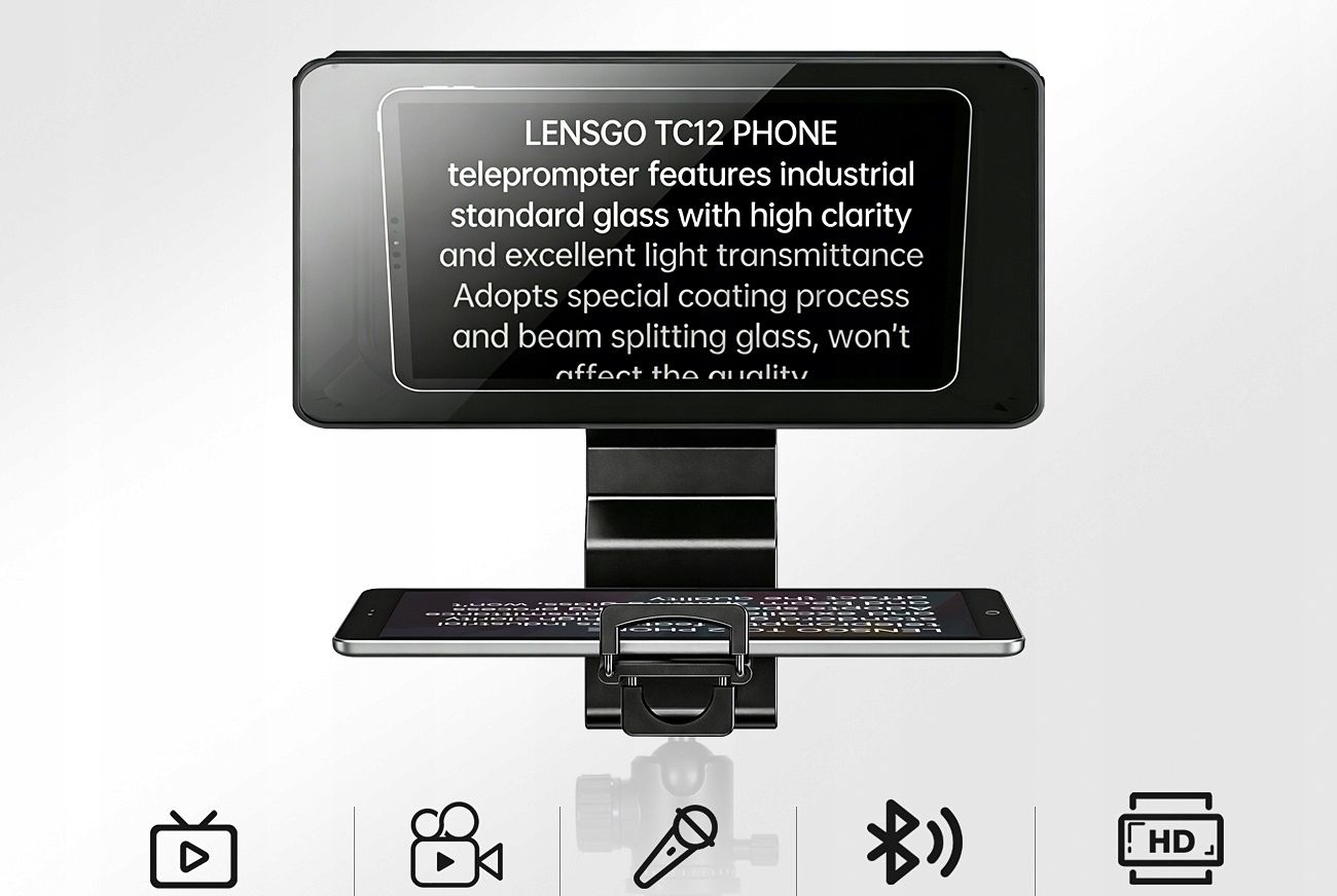 LensGo TC12P teleprompter telefonokhoz és táblagépekhez 12,9