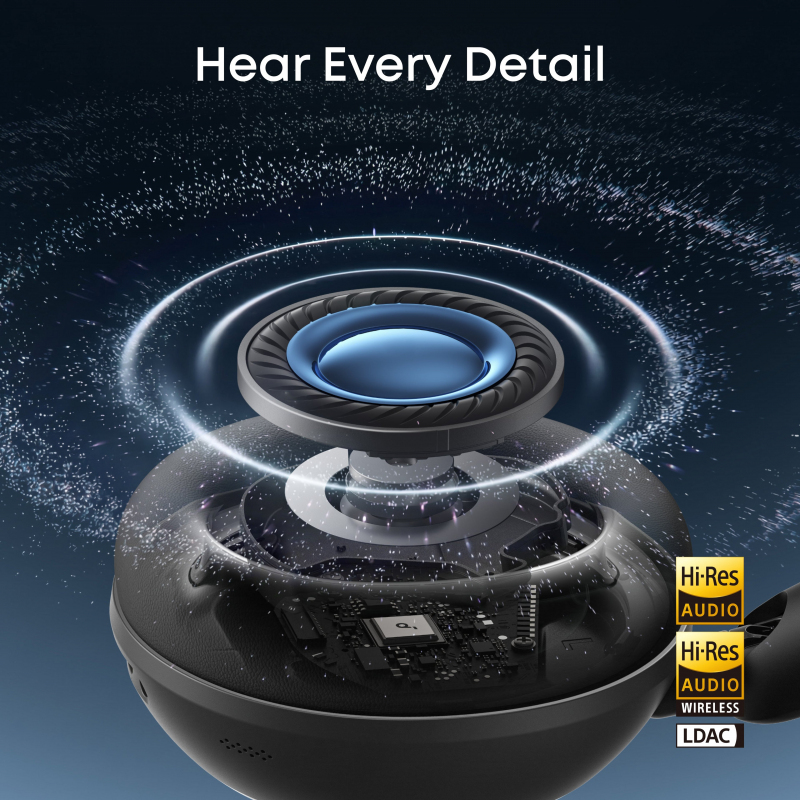 Anker SoundCore Space 2 vezeték nélküli, zajszűrős fejhallgató, fehér (D1402G21)-2