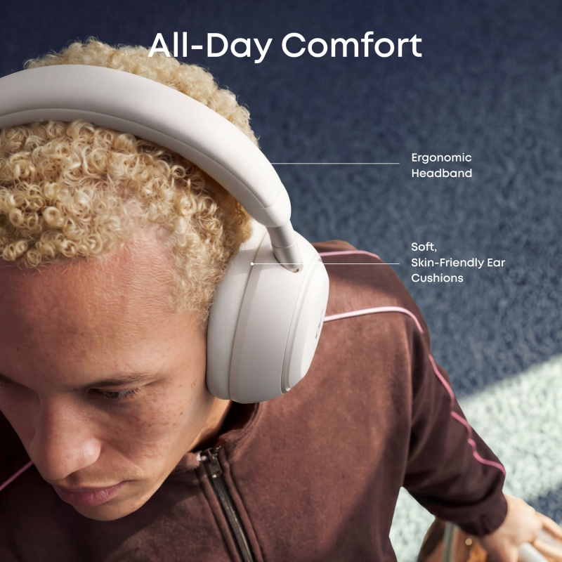 Anker SoundCore Space 2 vezeték nélküli, zajszűrős fejhallgató, fehér (D1402G21)-3