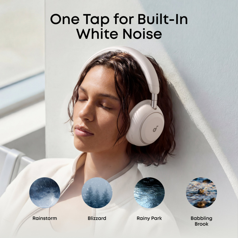 Anker SoundCore Space 2 vezeték nélküli, zajszűrős fejhallgató, fehér (D1402G21)-5