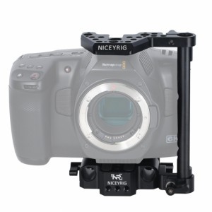 NICEYRIG Half Camera Cage BMPCC 6K Pro kamerához dupla 15mm rúd csatlakozással (454)-0