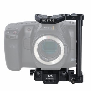 NICEYRIG Half Camera Cage BMPCC 6K Pro kamerához dupla 15mm rúd csatlakozással (454)