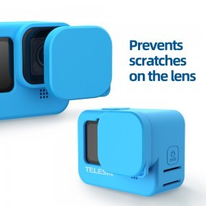 TELESIN kék szilikon védőtok GoPro Hero 9 / Hero 10 / Hero 11 / Hero 12 akciókamerákhoz (GP-HER-041-BL)-9