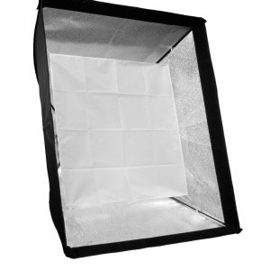 Bowens softbox 60x60cm méhsejtráccsal alumínium gyűrűs adapterrel-2