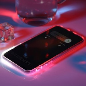 ROCK Light Tube Series iPhone X tok áttetsző rózsaszín kialakításban (6971236591522)