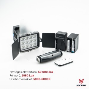 Jackal LED-1040A led panel, videólámpa 5000-6000K + NP-F970 akkumulátor és töltő