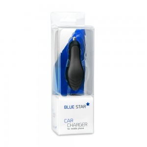 2A szivargyújtós USB töltő fekete színben Blue Star ( Kábel nélkül )