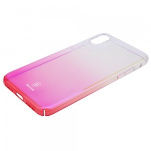 Baseus Glaze tok Ombre stílusú színátmenettel iPhone X rózsaszín