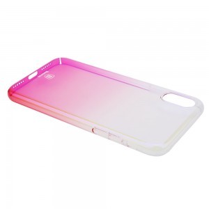 Baseus Glaze tok Ombre stílusú színátmenettel iPhone X rózsaszín