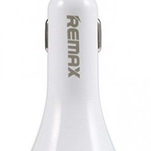Remax univerzális autós töltő 3 USB aljzattal fehér színben