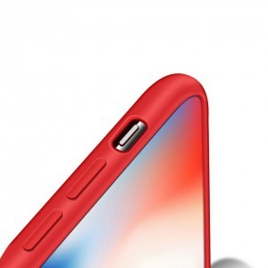 Szilikonos Puha Rugalmas tok iPhone 7/8/SE 2020 piros